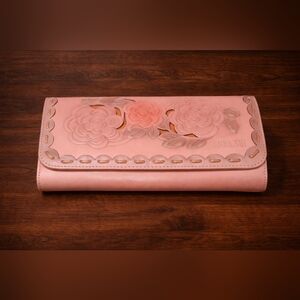 Anna Sui Long Wallet - Rose Embossed - *Rare* - EUC (Call Outs!)